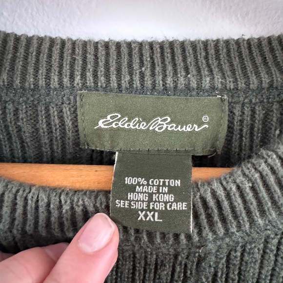 Eddie Bauer Green Men’s Knit Pullover Sweater - Picture 2 of 6